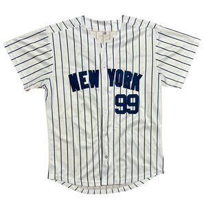New York Yankees Aaron Judge Pinstripe Embroidered Jersey, Men's Medium